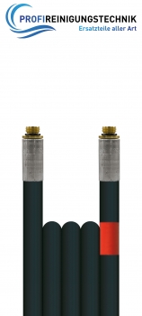 Rohrreinigungsleitung "Flexy" ohne Düse / eine Drahteinlage und glatte Oberfläche / Nennweite 6 / 300 Bar / 100 °C / AG "mit O-Ringen" - 1:8" : 1/8"